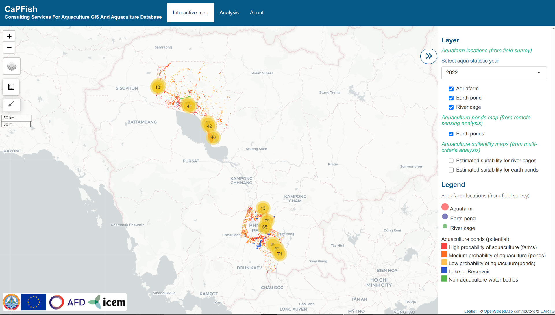 AFD/EU Consulting services for aquaculture GIS and aquaculture database, CapFish Aquaculture
