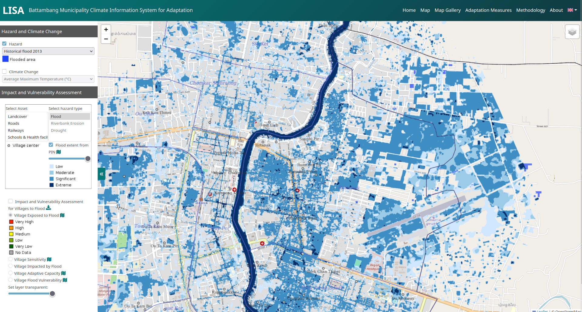 UN-CTCN Climate risk assessment for subnational adaptation and establishment of a local climate information system for climate change adaptation (LISA) in Cambodia